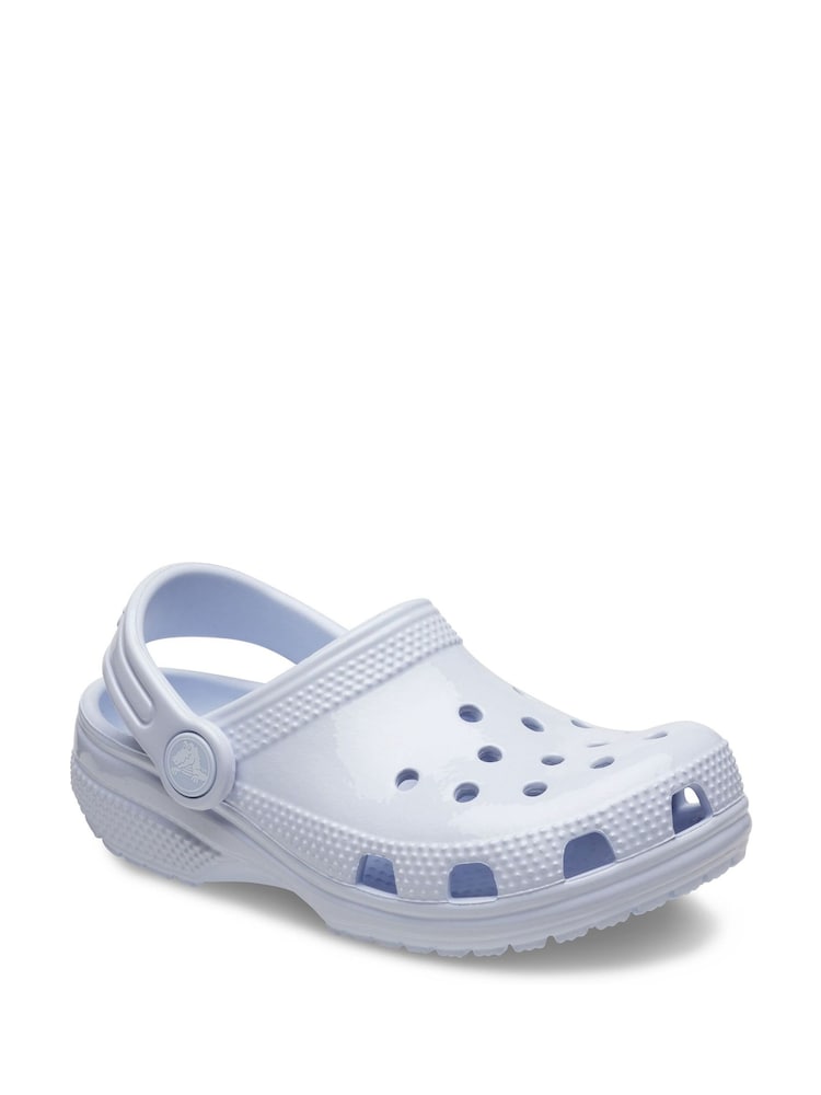 Crocs Light Blue Kids Classic High Shine Clogs - Image 2 of 5