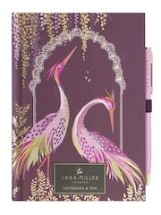 Sara Miller Purple Haveli Garden B6 Notebook And Pen - Image 1 of 3