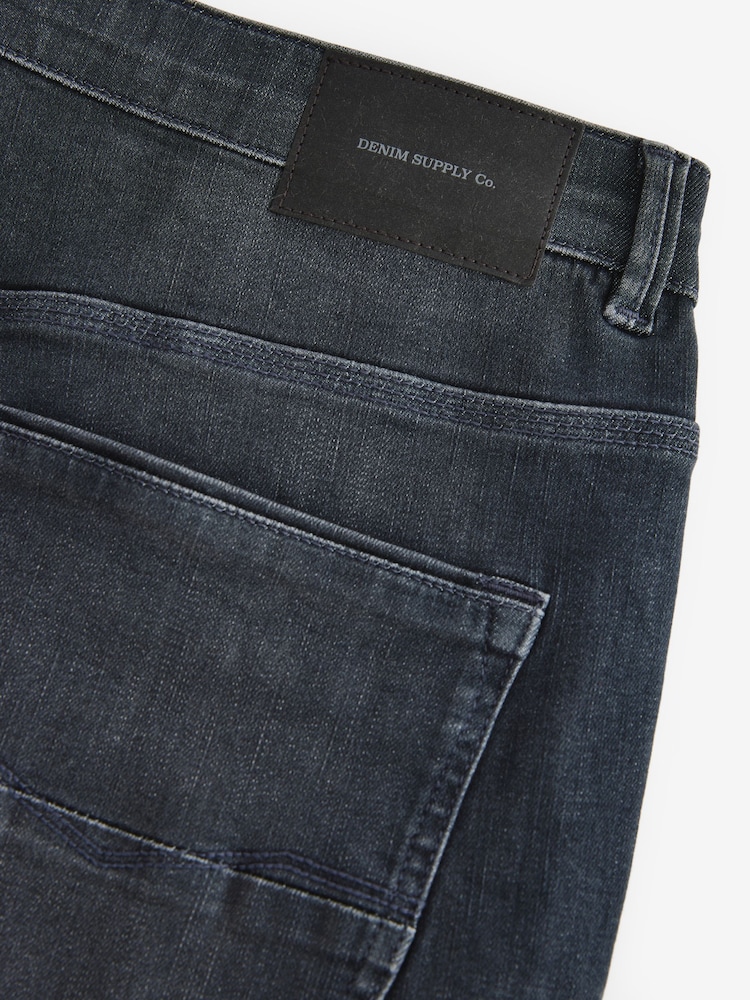 Charcoal Grey Skinny Fit Authentic Stretch Denim Jeans - Image 10 of 11