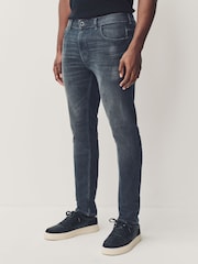 Charcoal Grey Skinny Fit Authentic Stretch Denim Jeans - Image 3 of 11