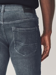 Charcoal Grey Skinny Fit Authentic Stretch Denim Jeans - Image 6 of 11