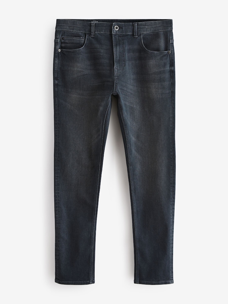 Charcoal Grey Skinny Fit Authentic Stretch Denim Jeans - Image 7 of 11