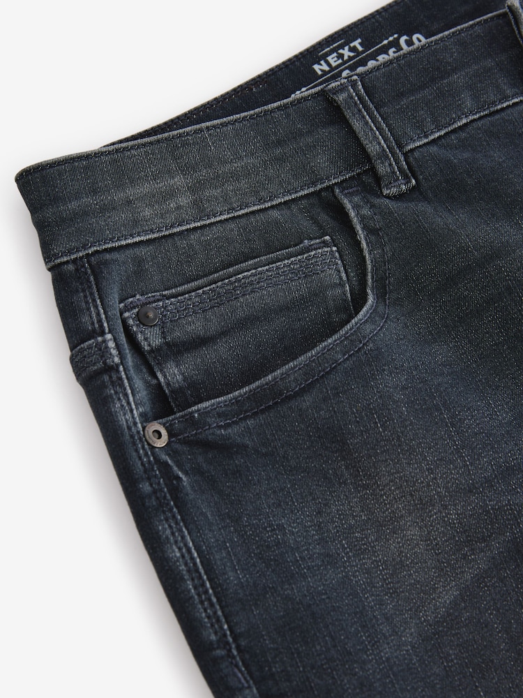 Charcoal Grey Skinny Fit Authentic Stretch Denim Jeans - Image 9 of 11