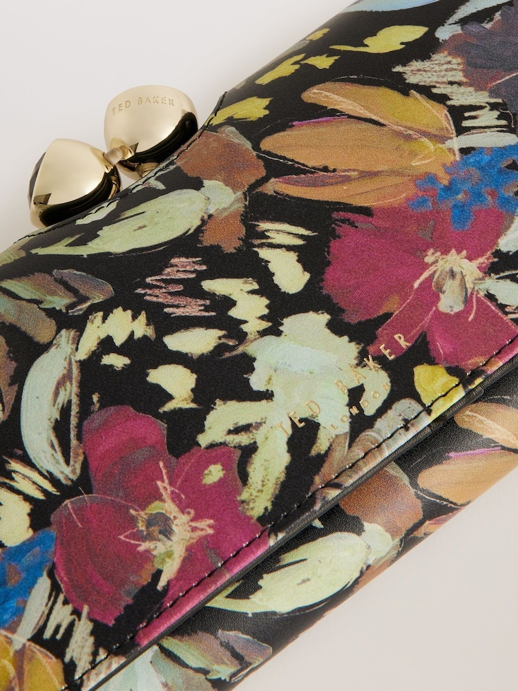 Ted Baker Black Meadela Painted Meadow Bobble Purse - Image 4 of 4