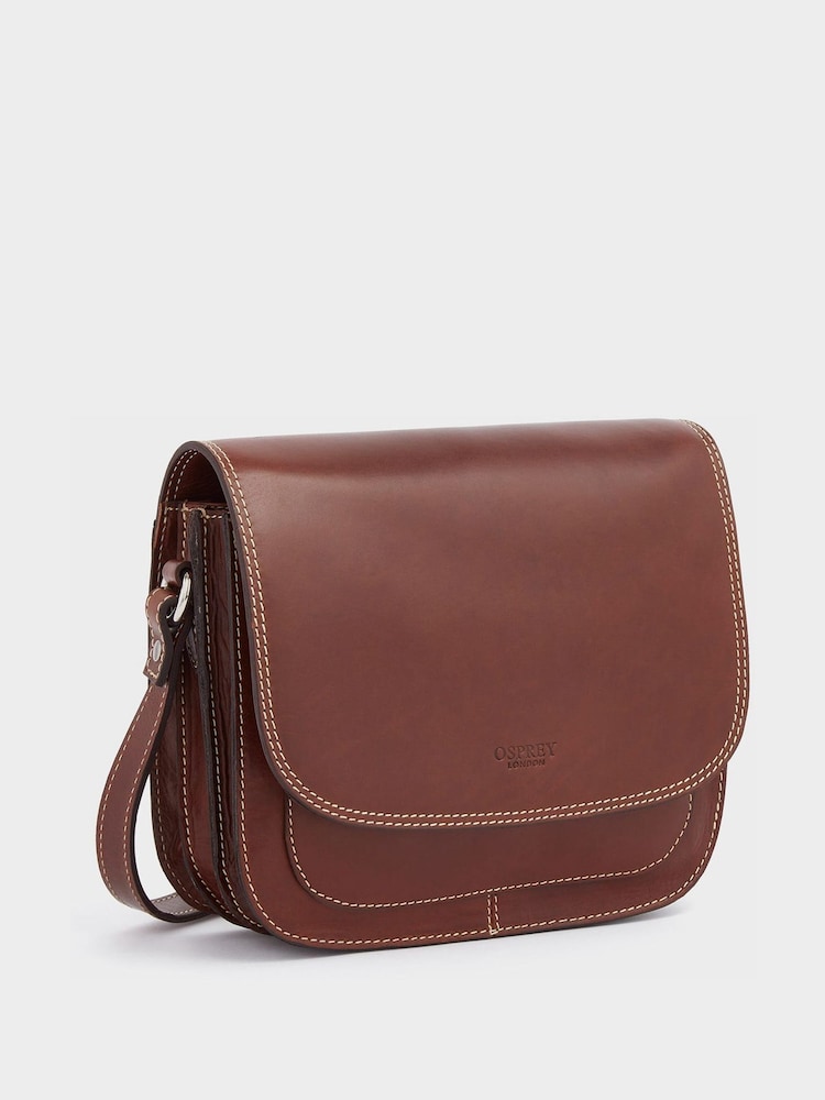 OSPREY LONDON The Madden Umhängetasche aus Leder, Braun - Bild 2 von 5