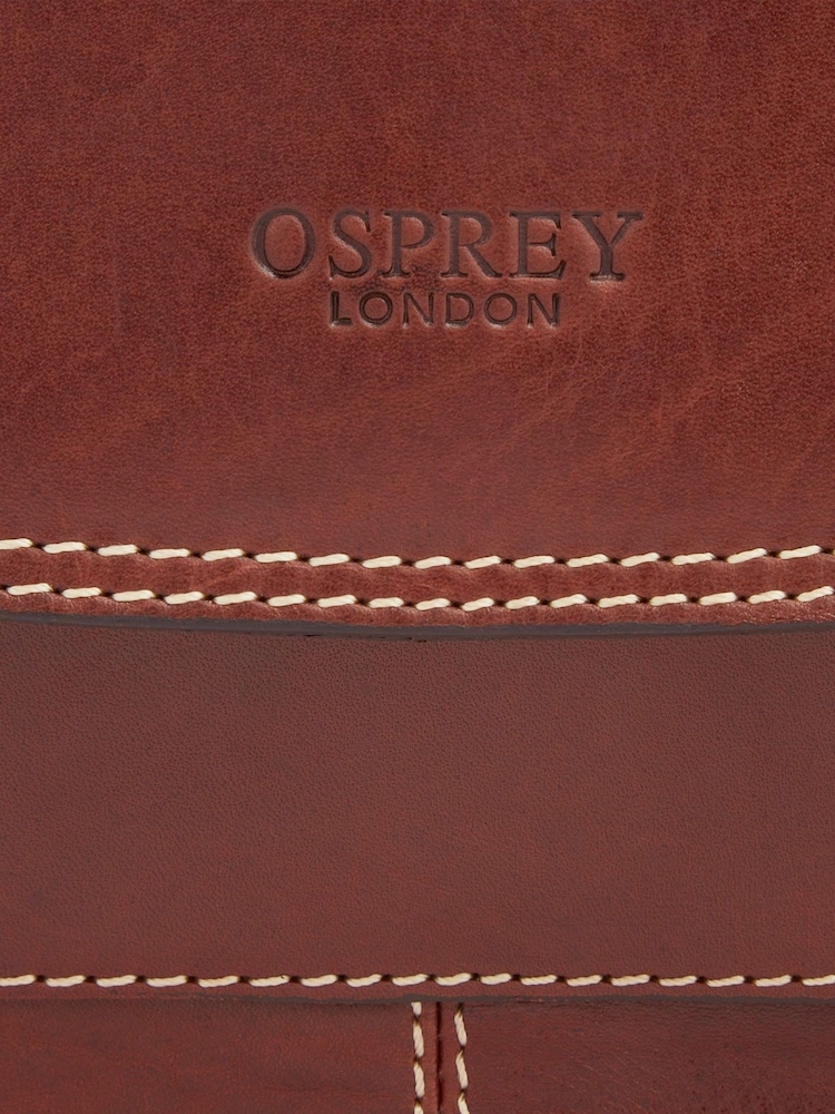 OSPREY LONDON The Madden Umhängetasche aus Leder, Braun - Bild 5 von 5