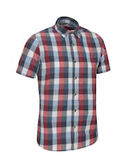 Mountain Warehouse Berry Red Weekender Mens 100% Cotton Short Sleeve Shirt - Image 2 of 5