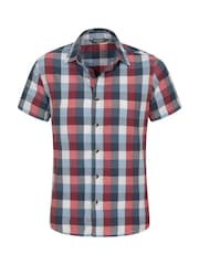 Mountain Warehouse Berry Red Weekender Mens 100% Cotton Short Sleeve Shirt - Image 4 of 5