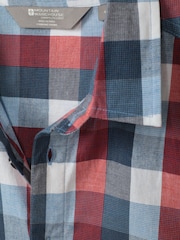 Mountain Warehouse Berry Red Weekender Mens 100% Cotton Short Sleeve Shirt - Image 5 of 5