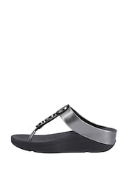 FitFlop Halo Toe Post Black Sandals - Image 2 of 8