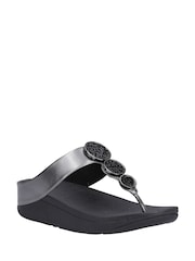 FitFlop Halo Toe Post Black Sandals - Image 4 of 8