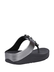 FitFlop Halo Toe Post Black Sandals - Image 5 of 8