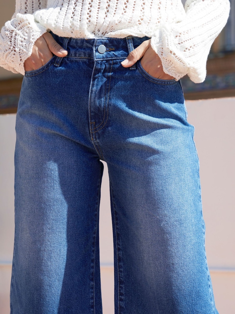 Threadbare – Longline-Shorts mit weitem Bein aus 100 % Baumwolle-Denim - Bild 2 von 2 Threadbare – Longline-Shorts mit weitem Bein aus 100 % Baumwolle-Denim - Bild 2 von 2
