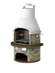 Callow White Rondo Modern Masonery BBQ Grill - Image 1 of 3