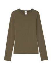 Victoria's Secret PINK Olive Green Long Sleeve Soft Stretch T-Shirt - Image 3 of 3