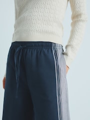 Navy 100% Cotton Side Stripe Trousers - Image 6 of 9