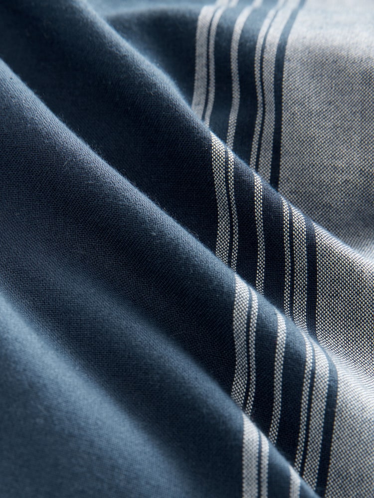 Navy 100% Cotton Side Stripe Trousers - Image 9 of 9