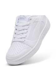 Puma White Off Youth Boys Rebound V6 Lo Sneakers Trainers - Image 6 of 6