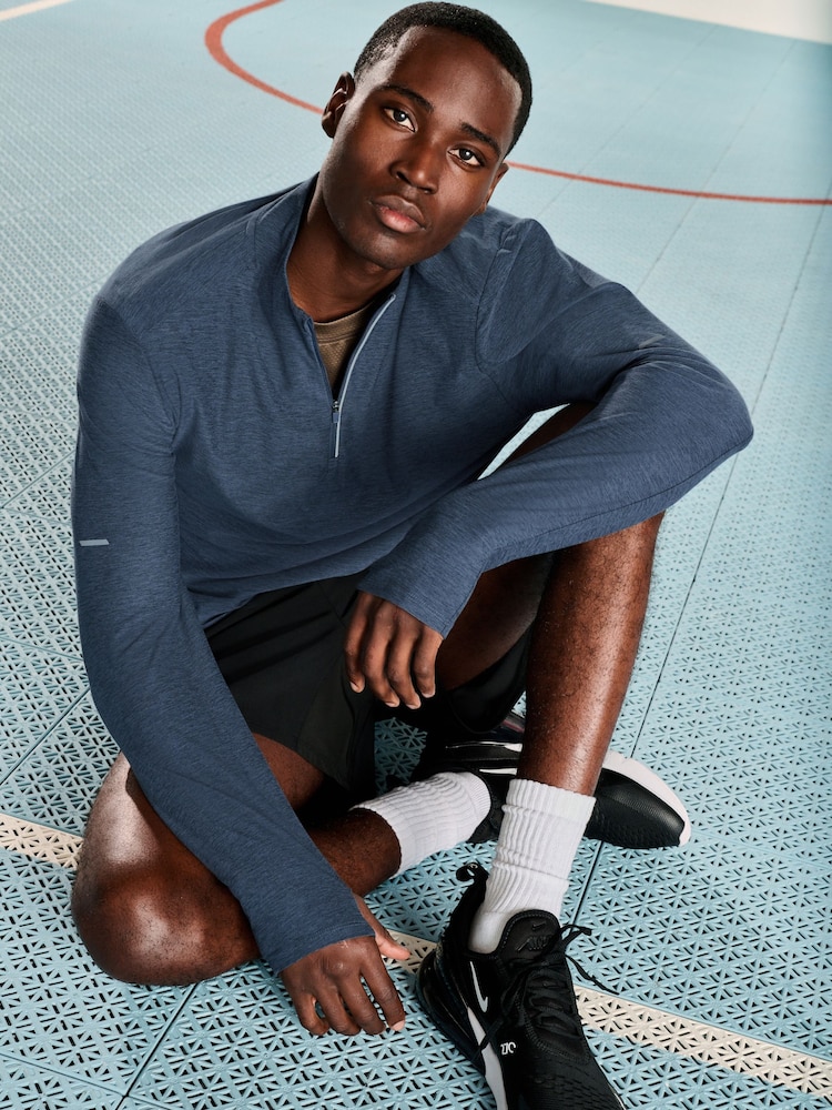 Blue Active Gym Training Quarter Zip Neck - Image 1 of 9