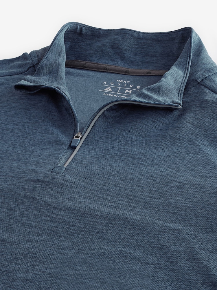 Blue Active Gym Training Quarter Zip Neck - Image 9 of 9