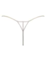 Pour Moi White India Bold Floral Embroidery Thongs - Image 4 of 4