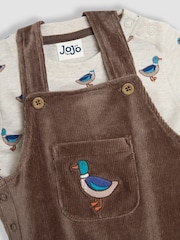 JoJo Maman Bébé Fawn Duck Applique Dungarees And Top Set - Image 6 of 6