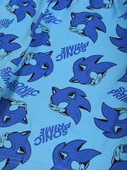 Brand Threads Blue Boys Sonic Prime Short 100% Cotton Pyjama Set - Image 4 of 4