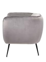 Pacific Dove Grey Lucca Velvet Chair - Image 4 of 6