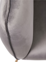 Pacific Dove Grey Lucca Velvet Chair - Image 5 of 6