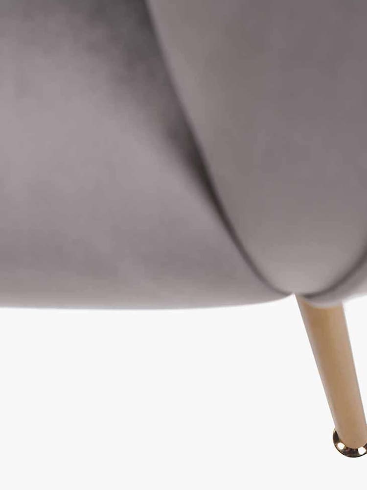 Pacific Dove Grey Lucca Velvet Chair - Image 6 of 6