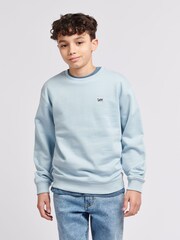 Lee Blue Boys 100% Cotton Badge Sweatshirt - Image 1 of 8