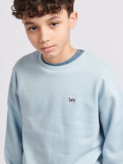 Lee Blue Boys 100% Cotton Badge Sweatshirt - Image 3 of 8