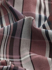 Burgundy Red Madras Check Regular Fit Easy Iron Button Down Oxford Shirt - Image 8 of 8