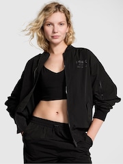 Victoria's Secret PINK Black Parachute Cargo Bomber Jacket - Image 1 of 3