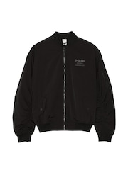 Victoria's Secret PINK Black Parachute Cargo Bomber Jacket - Image 3 of 3