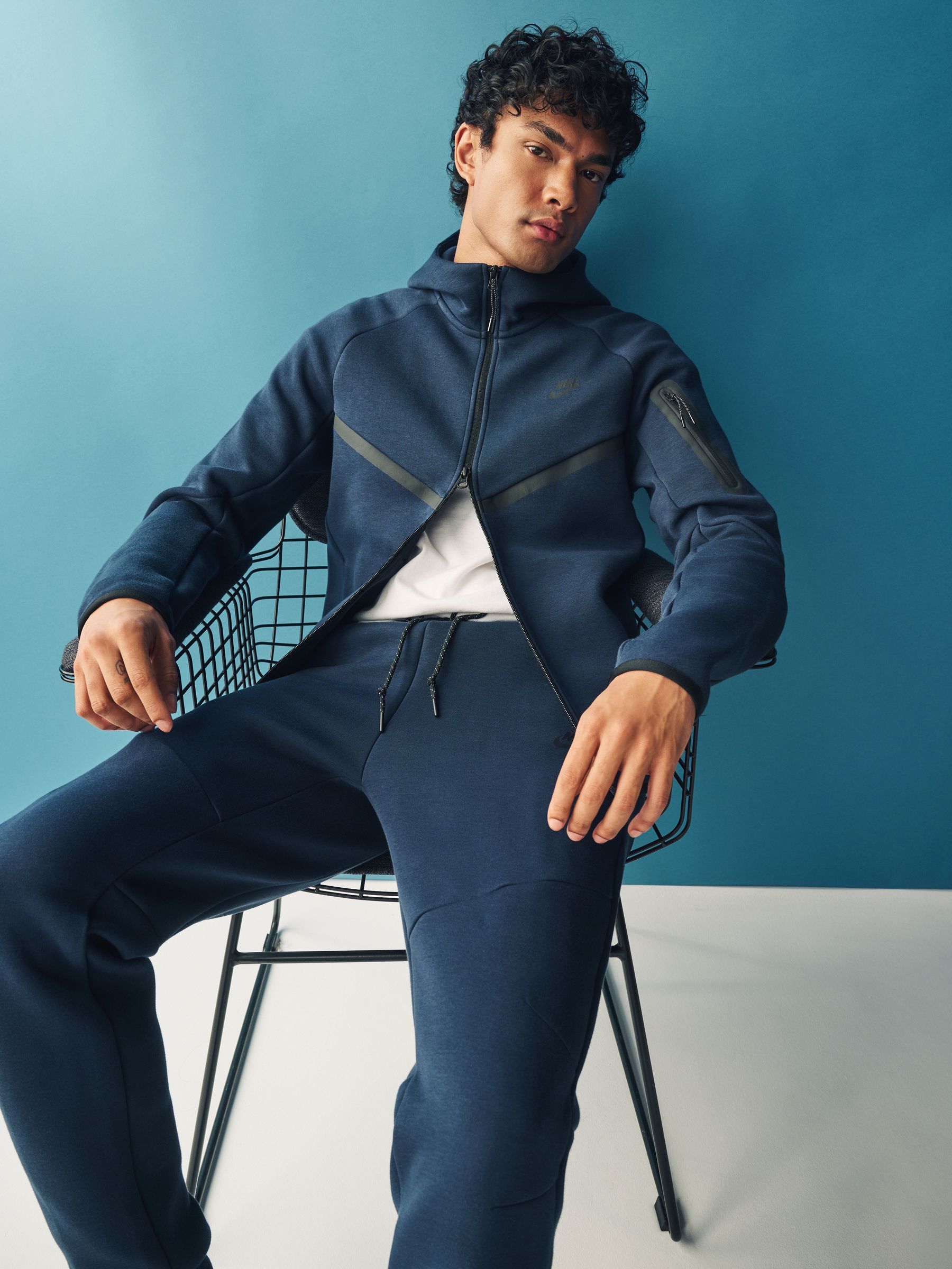 Buy Nike Navy Nike Black/Green Tech Fleece Zip Up Hoodie from Next Sweden