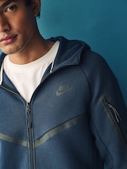 Nike Navy Tech Fleece Zip Up Hoodie - Image 5 of 6