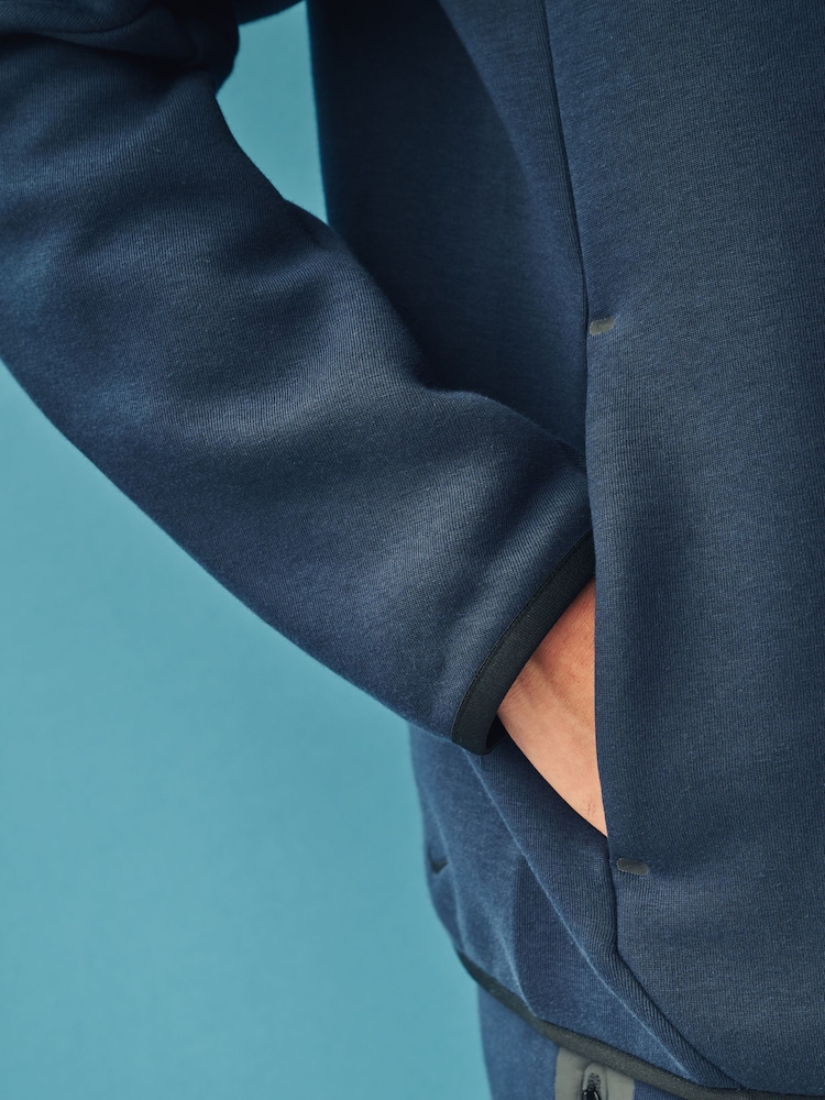 Nike Navy Tech Fleece Zip Up Hoodie - Image 6 of 6