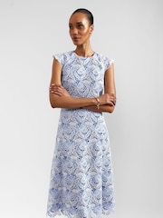 Hobbs Blue Petite Phoebe Dress - Image 1 of 4