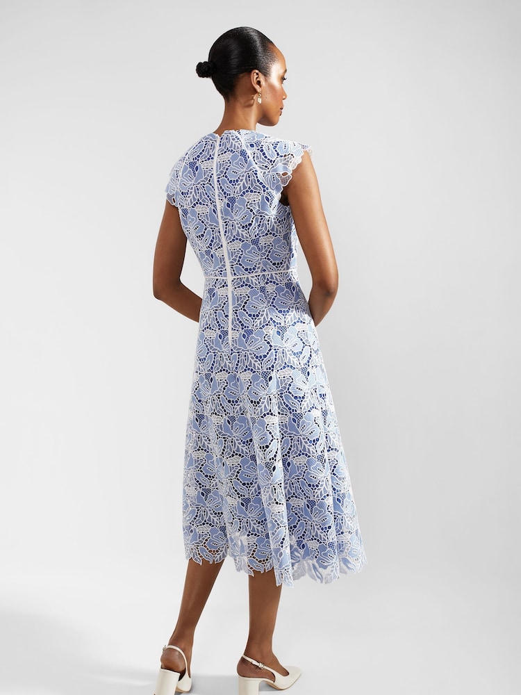Hobbs Blue Petite Phoebe Dress - Image 2 of 4