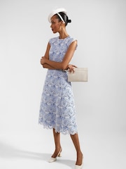 Hobbs Blue Petite Phoebe Dress - Image 3 of 4