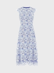 Hobbs Blue Petite Phoebe Dress - Image 4 of 4