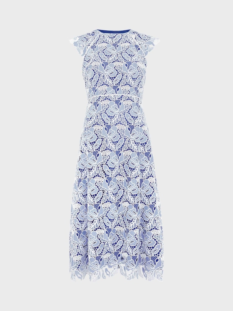 Hobbs Blue Petite Phoebe Dress - Image 4 of 4