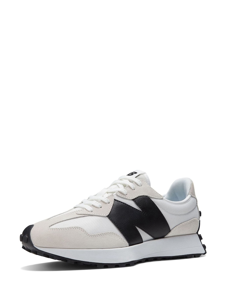 New Balance Light White/Black Mens 327 Trainers - Image 5 of 10