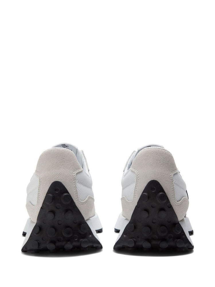 New Balance Light White/Black Mens 327 Trainers - Image 7 of 10