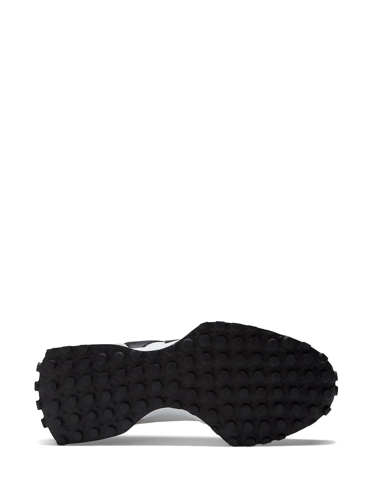 New Balance Light White/Black Mens 327 Trainers - Image 8 of 10