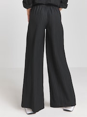 Simply Be Black Textured Wide Leg Trousers - Image 2 of 4