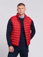 U.S. Polo Assn. Red Mens Bound Quilted Gilet - Image 1 of 7