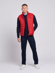 U.S. Polo Assn. Red Mens Bound Quilted Gilet - Image 3 of 7
