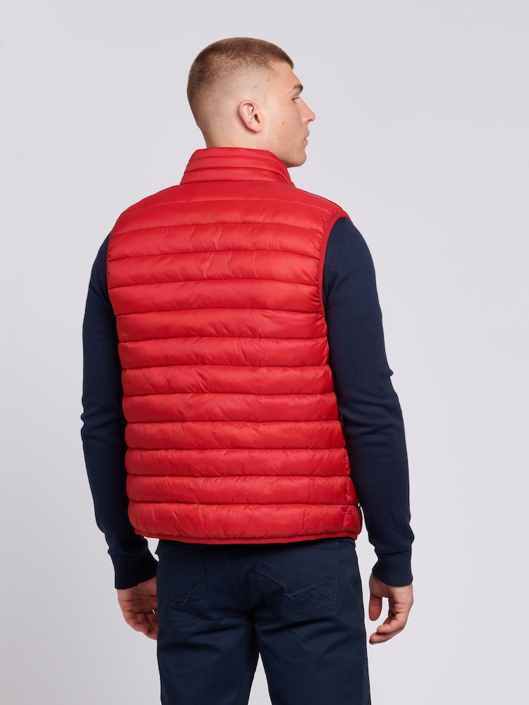 U.S. Polo Assn. Red Mens Bound Quilted Gilet - Image 4 of 7